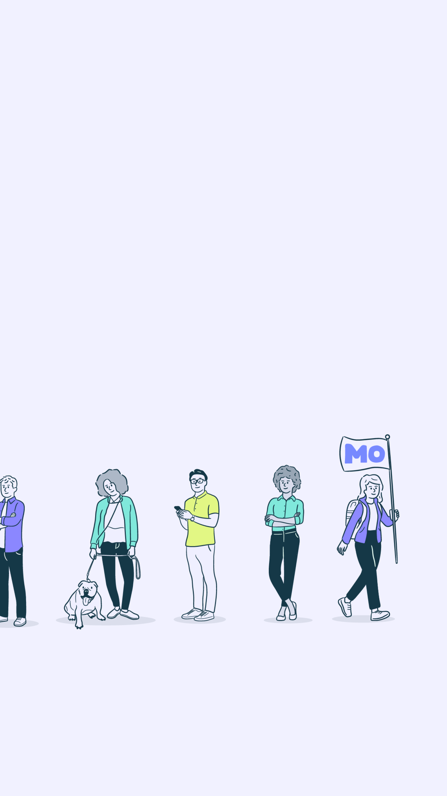 Illustration of a group of MO members